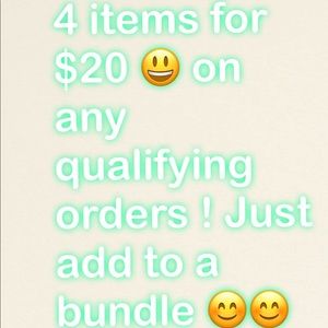Bundle qualifying items and get 5  items for $20!